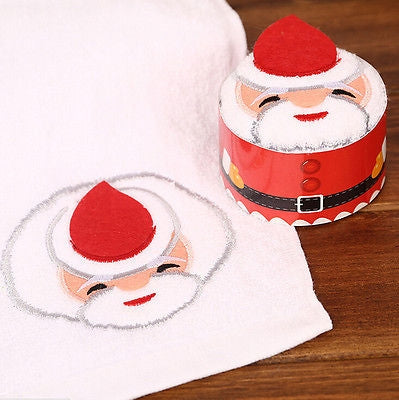 คริสต์มาสสร้างสรรค์เค้กผ้าขนหนูของขวัญ Washcloth คริสต์มาสน่ารักผ้าขนหนูนำเสนอ