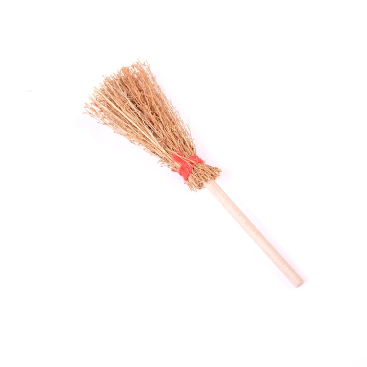 2 PCS Miniature Doll House Kitchen Patio อุปกรณ์เสริมไม้กวาดเด็กของเล่นเพื่อการศึกษา, Wooden Broom