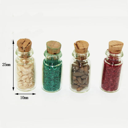 4 ชิ้น / ชุดบ้านตุ๊กตาอุปกรณ์ครัวขวดแก้วอาหารจิ๋ว, Glass Food Bottle
