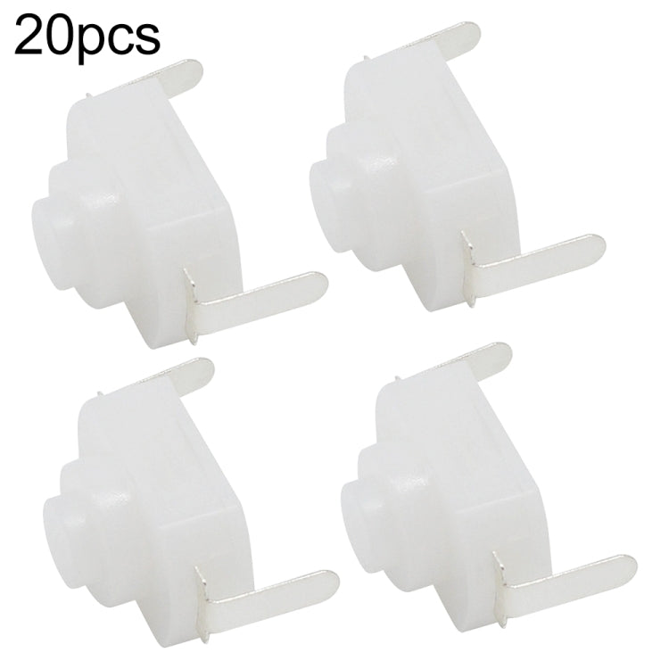 20 ชิ้น YT-1208-YD สวิตช์ปุ่มไฟฉาย LED, Bent Feet, Straight Feet