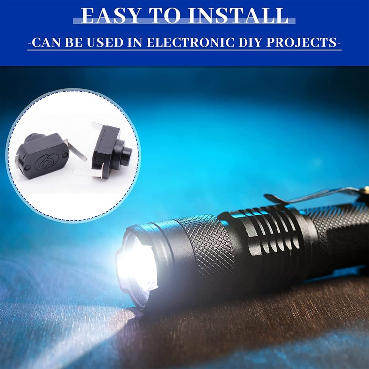 20 ชิ้น YT-1208-YD สวิตช์ปุ่มไฟฉาย LED, Bent Feet, Straight Feet