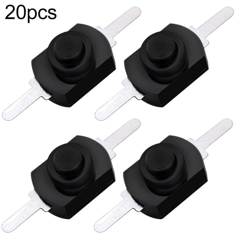 20 ชิ้น YT-1208-YD สวิตช์ปุ่มไฟฉาย LED, Bent Feet, Straight Feet
