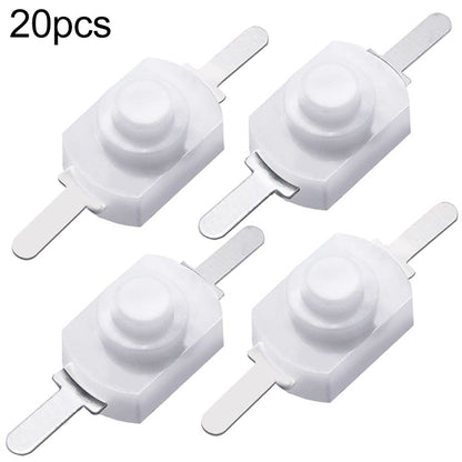 20 ชิ้น YT-1208-YD สวิตช์ปุ่มไฟฉาย LED, Bent Feet, Straight Feet