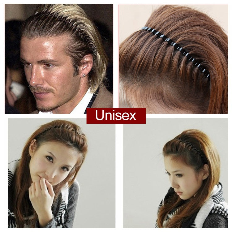 2 ชิ้น Unisex หยักง่ายหัวผมห่วงวงกีฬาที่คาดผมอุปกรณ์ผม