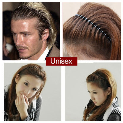 2 ชิ้น Unisex หยักง่ายหัวผมห่วงวงกีฬาที่คาดผมอุปกรณ์ผม