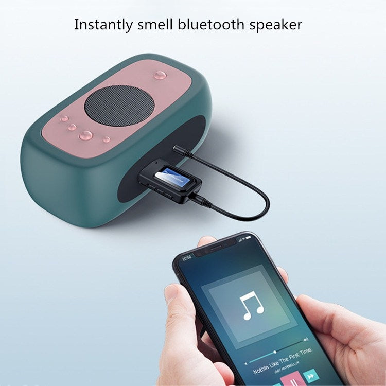 2 in 1 Bluetooth 5.0 Adapter USB Drive-free Wireless Audio Transmitter Receiver พร้อมจอ LCD