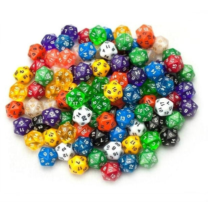 50 ชิ้น Polyhedron กลางแจ้งบาร์ครอบครัวปาร์ตี้เกมลูกเต๋าเกมกระดานอุปกรณ์เสริม, 50 PCS Polyhedron Dice