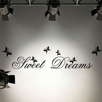 2 PCS Sweet Dreams สติ๊กเกอร์ติดผนังห้องนอน DIY ตกแต่งบ้าน