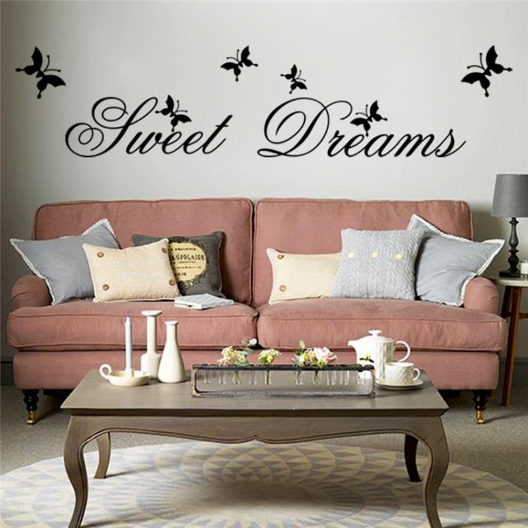 2 PCS Sweet Dreams สติ๊กเกอร์ติดผนังห้องนอน DIY ตกแต่งบ้าน