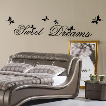 2 PCS Sweet Dreams สติ๊กเกอร์ติดผนังห้องนอน DIY ตกแต่งบ้าน