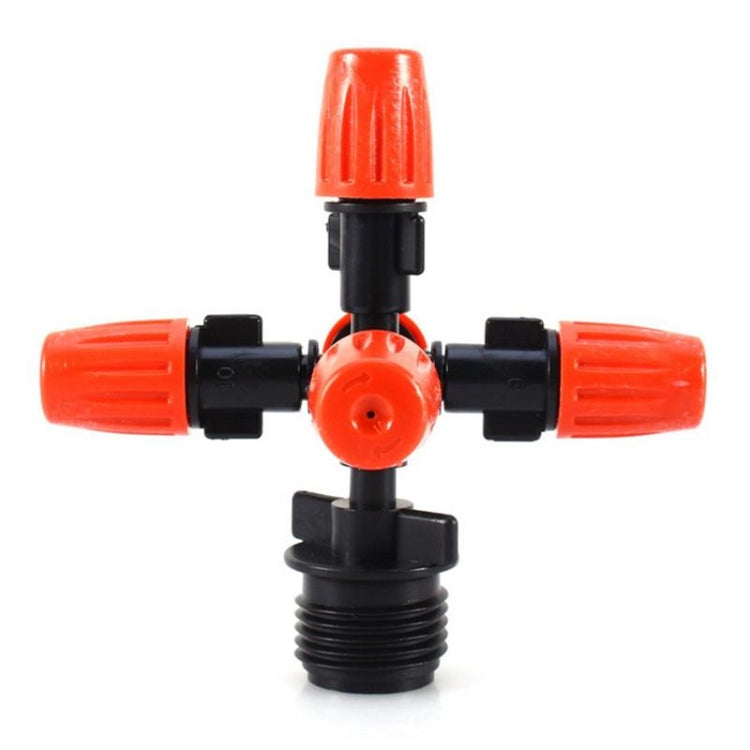 2 PCS Cross Five Outlet หัวฉีดสเปรย์สวนเรือนกระจกรดน้ำสเปรย์, Cross Five Outlet Spray Nozzle