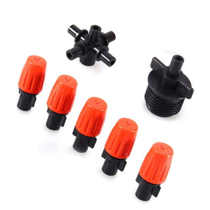 2 PCS Cross Five Outlet หัวฉีดสเปรย์สวนเรือนกระจกรดน้ำสเปรย์, Cross Five Outlet Spray Nozzle