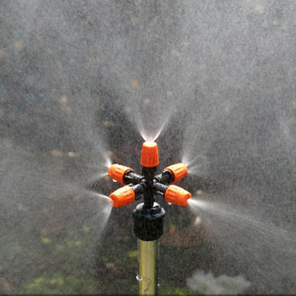 2 PCS Cross Five Outlet หัวฉีดสเปรย์สวนเรือนกระจกรดน้ำสเปรย์, Cross Five Outlet Spray Nozzle