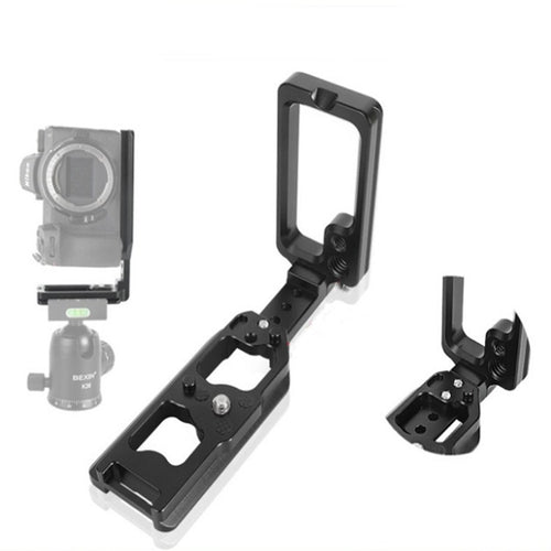 BEXIN สำหรับ Nikon Z7 / Z6 Push-Pull Type อลูมิเนียมอัลลอยด์ Vertical Shoot Quick Release L Plate Bracket Base Holder, BEXIN for Nikon Z7