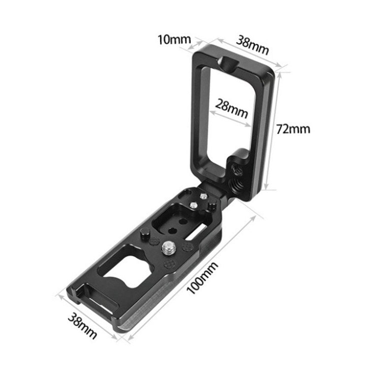 BEXIN สำหรับ Nikon Z7 / Z6 Push-Pull Type อลูมิเนียมอัลลอยด์ Vertical Shoot Quick Release L Plate Bracket Base Holder, BEXIN for Nikon Z7