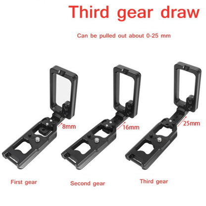 BEXIN สำหรับ Nikon Z7 / Z6 Push-Pull Type อลูมิเนียมอัลลอยด์ Vertical Shoot Quick Release L Plate Bracket Base Holder, BEXIN for Nikon Z7