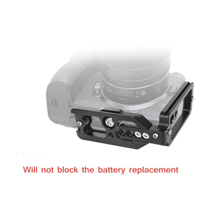 BEXIN สำหรับ Nikon Z7 / Z6 Push-Pull Type อลูมิเนียมอัลลอยด์ Vertical Shoot Quick Release L Plate Bracket Base Holder, BEXIN for Nikon Z7