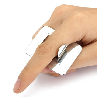 10 PCS Salon Manicure Finger Ring Color Palette Make Up Cream Foundation Mixing Palette Cosmetic Make up Tool Stainless Steel Plate, Small Square