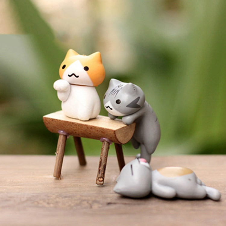 2 ชุดเนื้อกระถางดอกไม้ Moss Micro Landscape ตุ๊กตาแมวน่ารักตกแต่งตุ๊กตาเค้ก DIY เครื่องประดับประกอบ, Doll Cute Cat Decoration