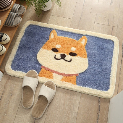 การ์ตูน Flocking พรมบ้านห้องน้ำแผ่นดูดซับกันลื่น, 45×65 cm, 50×80 cm