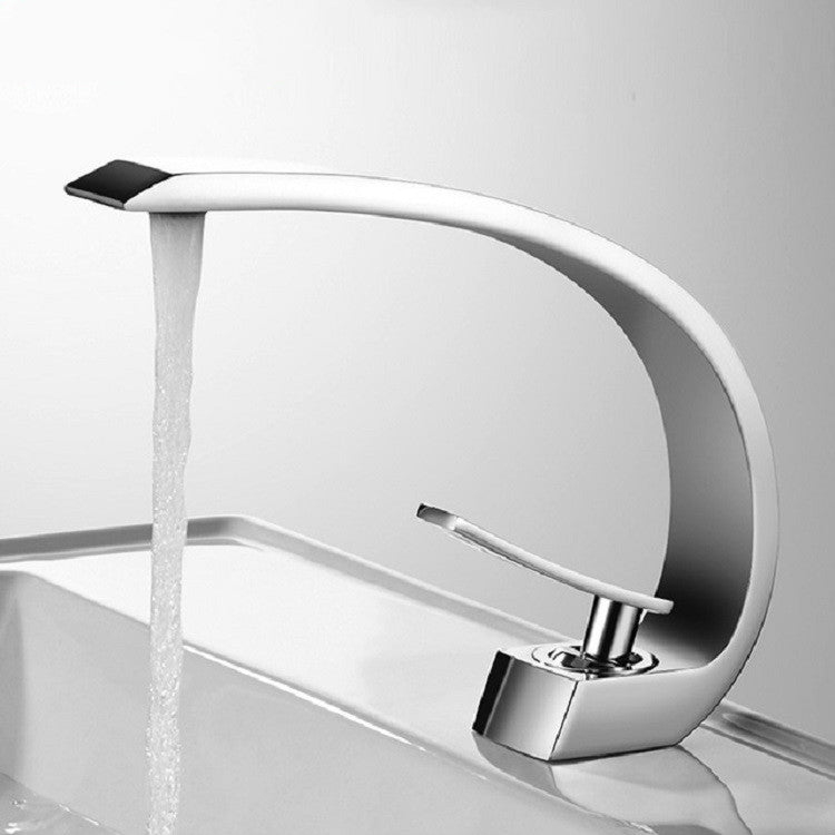 ก๊อกน้ำทองแดงแบบมือกดน้ำร้อนน้ำเย็น, Copper Hand Basin Hot Cold Water Faucet