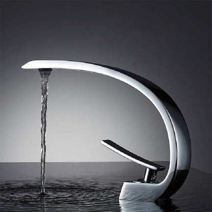 ก๊อกน้ำทองแดงแบบมือกดน้ำร้อนน้ำเย็น, Copper Hand Basin Hot Cold Water Faucet