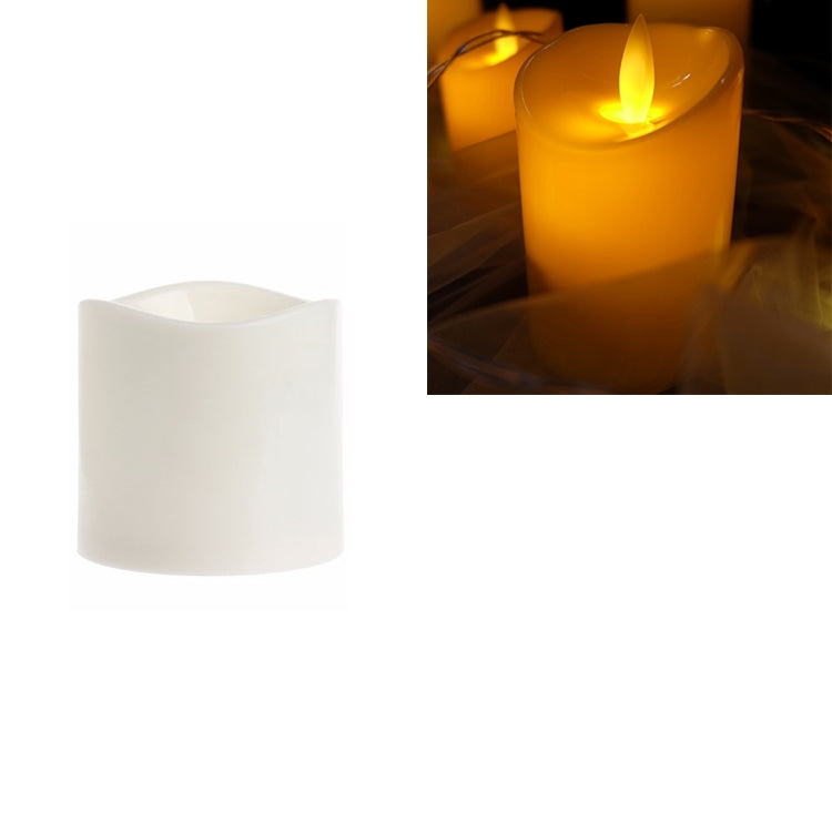 เทียนอิเล็กทรอนิกส์ LED ทรงกระบอกจำลองแสงเทียนแต่งงานเทียน, 15x7.5cm, 10x7.5cm, 7.5x7.5cm, 7.5x7.5cm with remote control, 10x7.5cm with remote control, 15x7.5cm with remote control