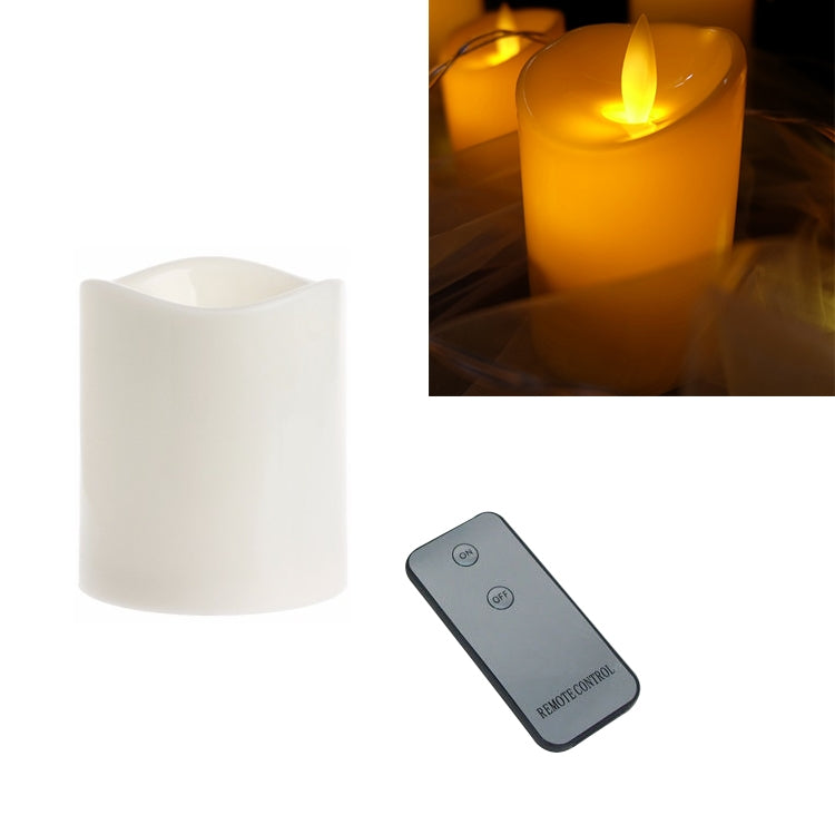 เทียนอิเล็กทรอนิกส์ LED ทรงกระบอกจำลองแสงเทียนแต่งงานเทียน, 15x7.5cm, 10x7.5cm, 7.5x7.5cm, 7.5x7.5cm with remote control, 10x7.5cm with remote control, 15x7.5cm with remote control