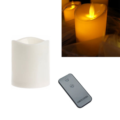 เทียนอิเล็กทรอนิกส์ LED ทรงกระบอกจำลองแสงเทียนแต่งงานเทียน, 15x7.5cm, 10x7.5cm, 7.5x7.5cm, 7.5x7.5cm with remote control, 10x7.5cm with remote control, 15x7.5cm with remote control