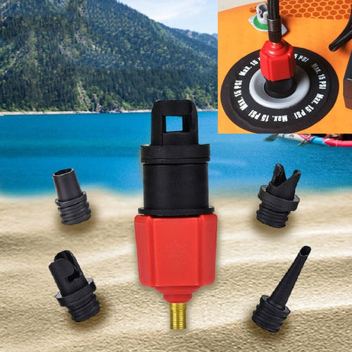 Surfing Paddle Board เรือยาง Inflatable Bed Air วาล์วอะแดปเตอร์รถ Air Pump Adapter, Air Pump Adapter(Red), Air Pump Adapter(Blue)