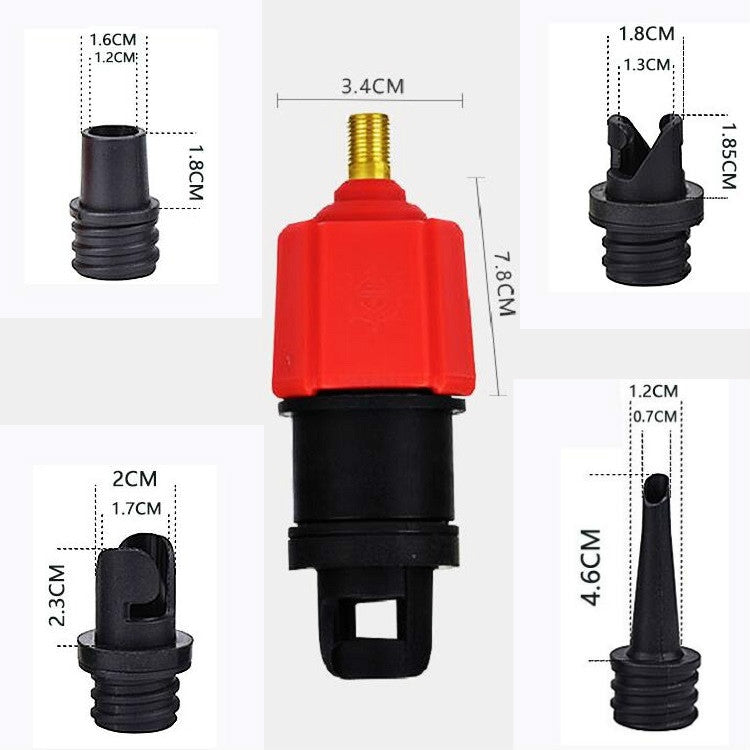 Surfing Paddle Board เรือยาง Inflatable Bed Air วาล์วอะแดปเตอร์รถ Air Pump Adapter, Air Pump Adapter(Red), Air Pump Adapter(Blue)