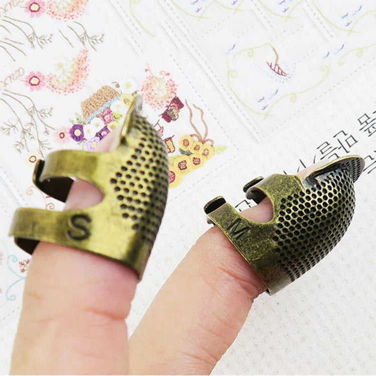 ครัวเรือนปรับโลหะเย็บ Thimble Finger Protectors เย็บเครื่องมืออุปกรณ์เสริม, S, M