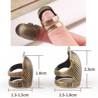 ครัวเรือนปรับโลหะเย็บ Thimble Finger Protectors เย็บเครื่องมืออุปกรณ์เสริม, S, M