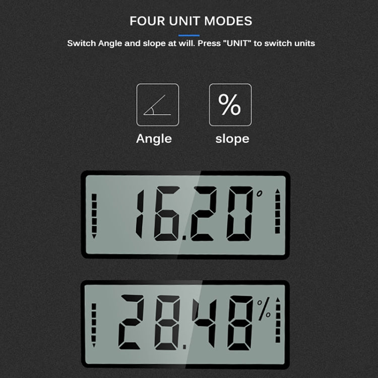 Mini Multi-angle Flip Strong Magnetic Adsorption Angle Ruler Digital แสดงผล Inclinometer, Adsorption Angle Ruler