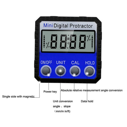 Mini Multi-angle Flip Strong Magnetic Adsorption Angle Ruler Digital แสดงผล Inclinometer, Adsorption Angle Ruler