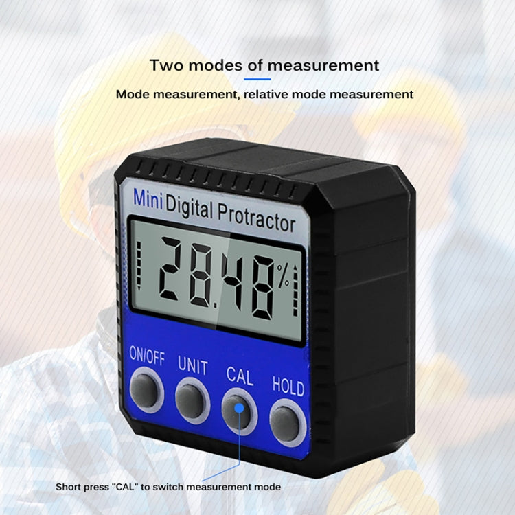 Mini Multi-angle Flip Strong Magnetic Adsorption Angle Ruler Digital แสดงผล Inclinometer, Adsorption Angle Ruler