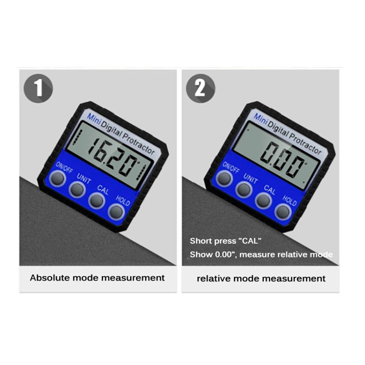 Mini Multi-angle Flip Strong Magnetic Adsorption Angle Ruler Digital แสดงผล Inclinometer, Adsorption Angle Ruler