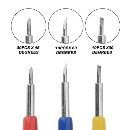 50 ชิ้น 30/45/60 องศาเครื่องมือแกะสลักที่คมชัดและทนทาน, Carving Tools