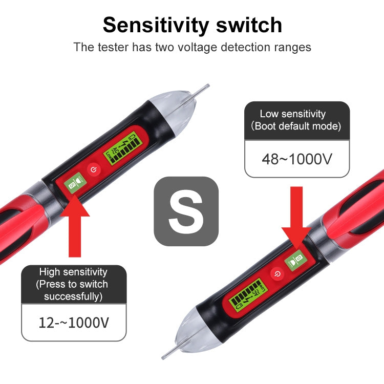 BENETECH GT3122 ปากกาทดสอบแบบไม่สัมผัสเครื่องวัดแรงดันไฟฟ้า AC/DC แบบดิจิตอล, BENETECH GT3122