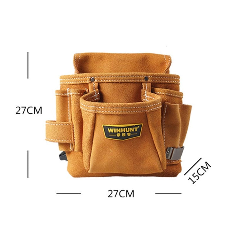 WINHUNT Multi-Function Thicken Cowhide ฮาร์ดแวร์เครื่องมือไฟฟ้ากระเป๋าซ่อมกระเป๋า, WH037