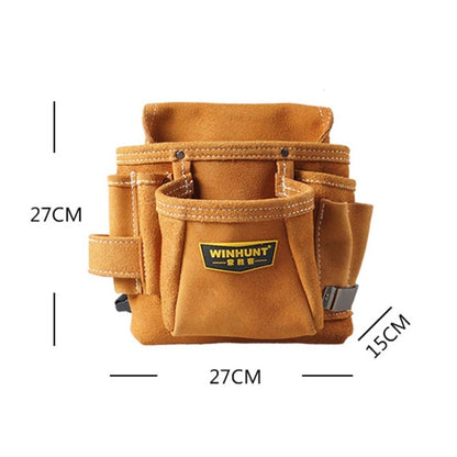 WINHUNT Multi-Function Thicken Cowhide ฮาร์ดแวร์เครื่องมือไฟฟ้ากระเป๋าซ่อมกระเป๋า, WH037