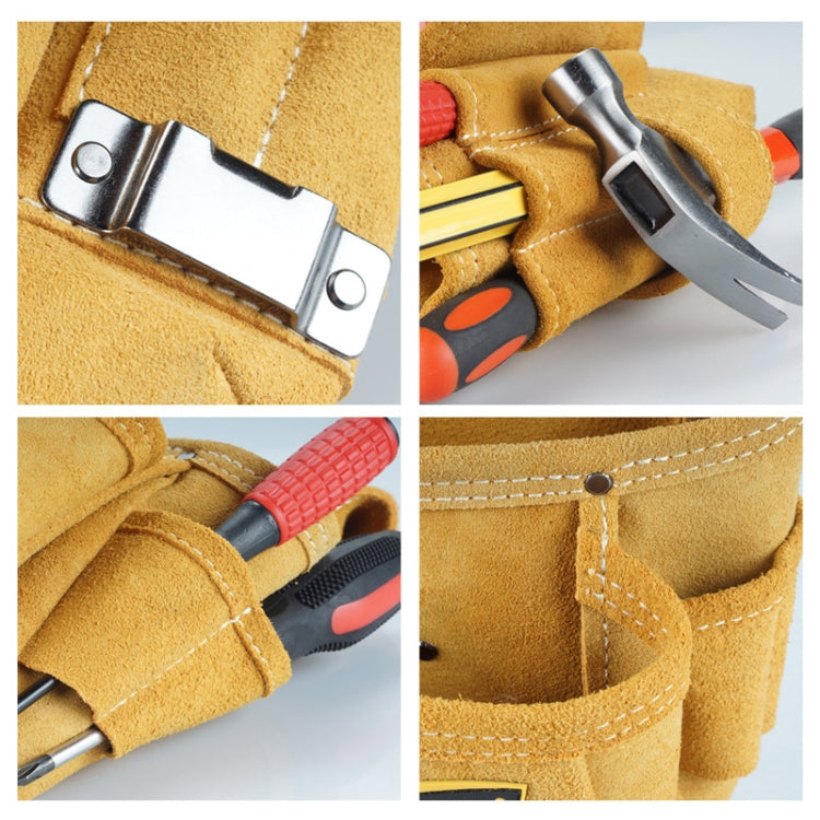 WINHUNT Multi-Function Thicken Cowhide ฮาร์ดแวร์เครื่องมือไฟฟ้ากระเป๋าซ่อมกระเป๋า, WH037