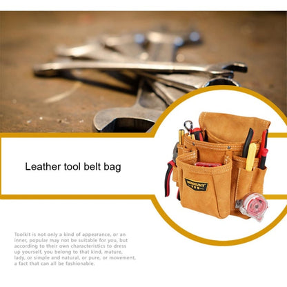 WINHUNT Multi-Function Thicken Cowhide ฮาร์ดแวร์เครื่องมือไฟฟ้ากระเป๋าซ่อมกระเป๋า, WH037