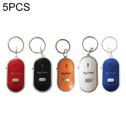 5 PCS ZG808 LED Key Finder อุปกรณ์ป้องกันการสูญหายการควบคุมด้วยเสียง, การจัดส่งสีแบบสุ่ม, ZG808