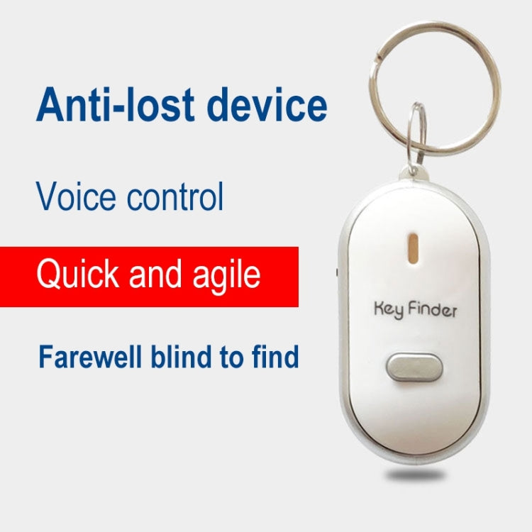 5 PCS ZG808 LED Key Finder อุปกรณ์ป้องกันการสูญหายการควบคุมด้วยเสียง, การจัดส่งสีแบบสุ่ม, ZG808