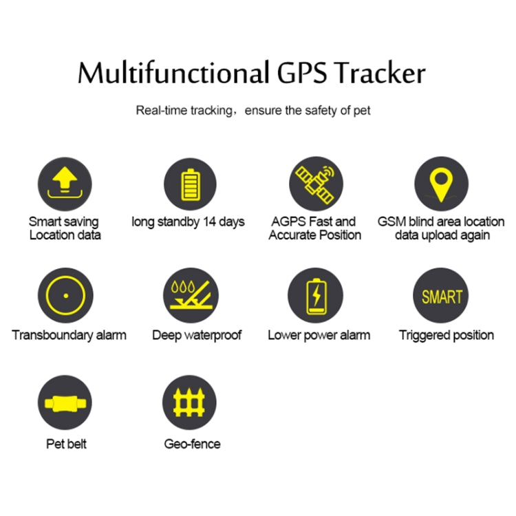 TK200 2G IP67 GPS กันน้ำ / GPRS / GSM ส่วนบุคคล / สินค้า / สัตว์เลี้ยง / กระเป๋า Locator ปลอกคอสัตว์เลี้ยงอุปกรณ์ติดตามแบบเรียลไทม์, TK200