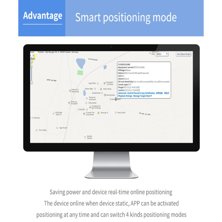 TK202A 2G รถบรรทุกติดตามยานพาหนะ GSM GPRS GPS Tracker รองรับ AGPS ความจุแบตเตอรี่: 6500MA, 2G 6500mAh
