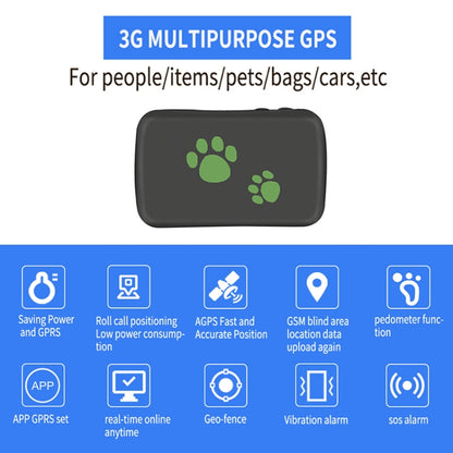 TK203 2G GPS / GPRS / GSM ส่วนบุคคล / สินค้า / สัตว์เลี้ยง / กระเป๋าระบุตำแหน่งปลอกคอสัตว์เลี้ยงอุปกรณ์ติดตามแบบเรียลไทม์, TK203