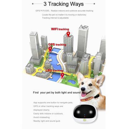 RF-V43 A Style IP67 GPS กันน้ำ + LBS + WiFi Pet Locator อุปกรณ์ติดตามปลอกคอสัตว์เลี้ยงสำหรับเอเชีย/ยุโรป/แอฟริกา, RF-V43 A Style (Black), RF-V43 A Style (White)