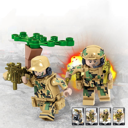 KAZI Wolf Fang Field Team Building Block ของเล่นเพื่อการศึกษา ช่วงอายุ: 6 ปีขึ้นไป, 82015